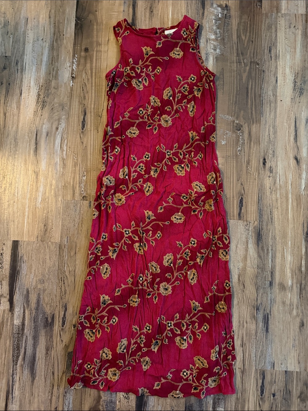 *Vintage* Kathie Lee Women’s size Small- Sleeveless Red Floral Dress